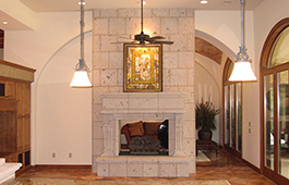 Cantera Stone Fireplace Surround